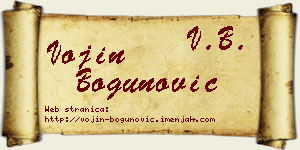 Vojin Bogunović vizit kartica